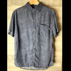 Sol Angeles Mens palm leaf print button down shirt